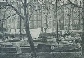 Amsterdam Canal Scene - AART VAN DOBBENBURGH