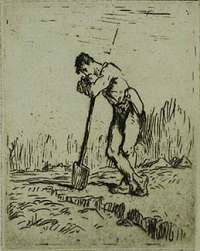 Man Leaning on a Spade (L'homme Appuye sur sa Beche) -  MILLET